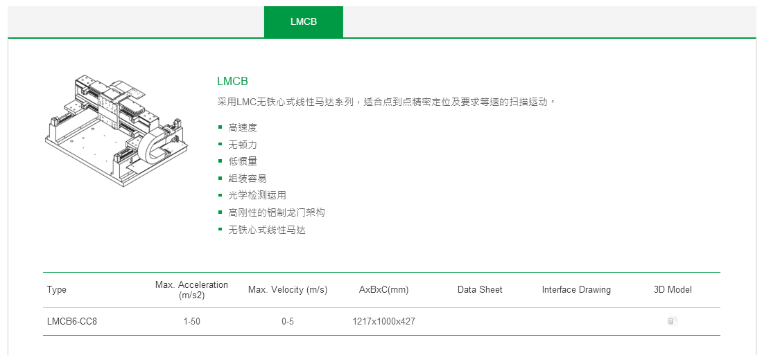 標準  LMCB上銀直線電機龍門架位平臺