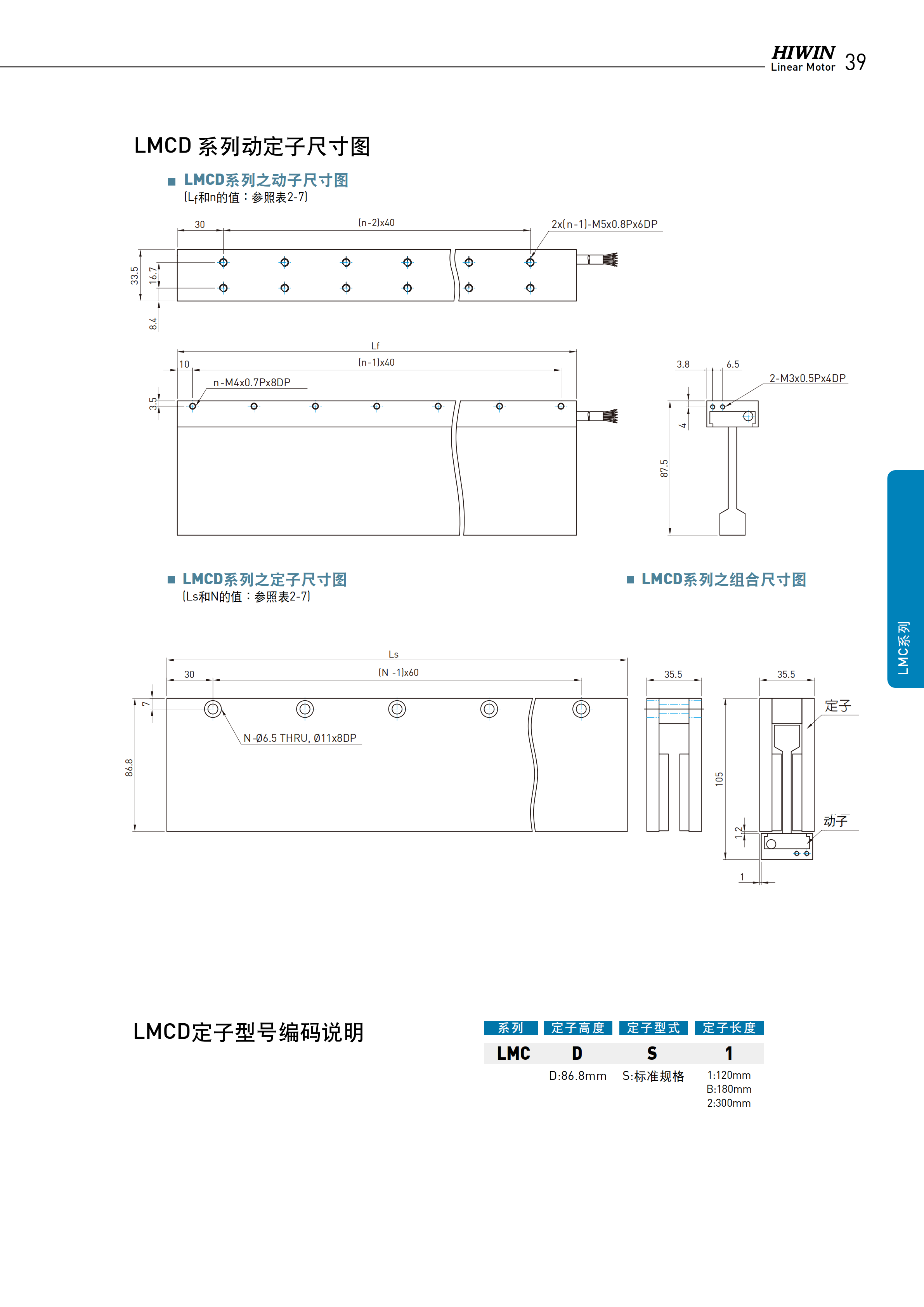 上銀無(wú)鐵心式直線電機(jī)LMCAC